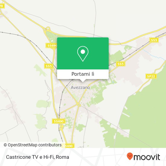Mappa Castricone TV e Hi-Fi, Via Giuseppe Garibaldi, 95 Avezzano