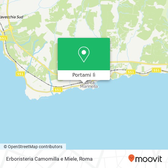 Mappa Erboristeria Camomilla e Miele, Via Aurelia, 303 Santa Marinella