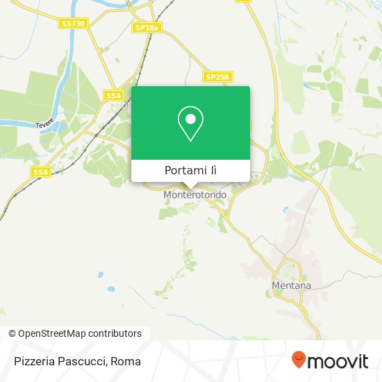 Mappa Pizzeria Pascucci, Via Giacomo Matteotti, 51 00015 Monterotondo