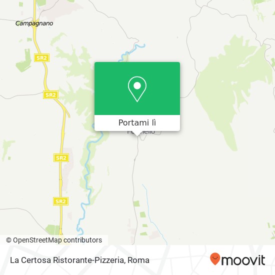 Mappa La Certosa Ristorante-Pizzeria, Via Roma 00060 Formello