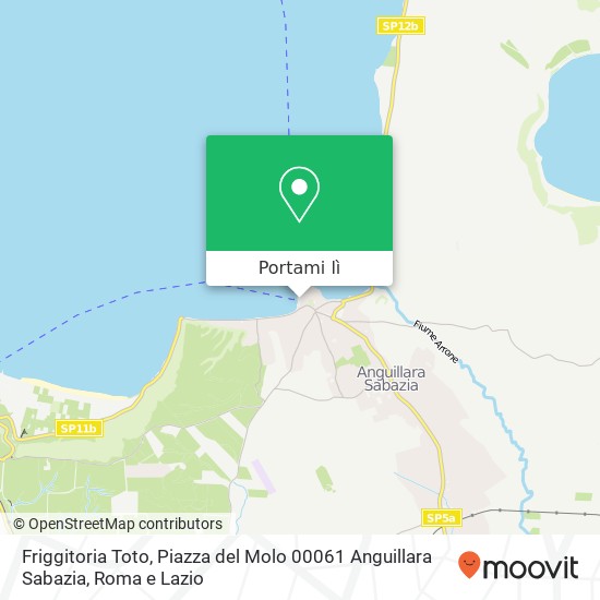 Mappa Friggitoria Toto, Piazza del Molo 00061 Anguillara Sabazia