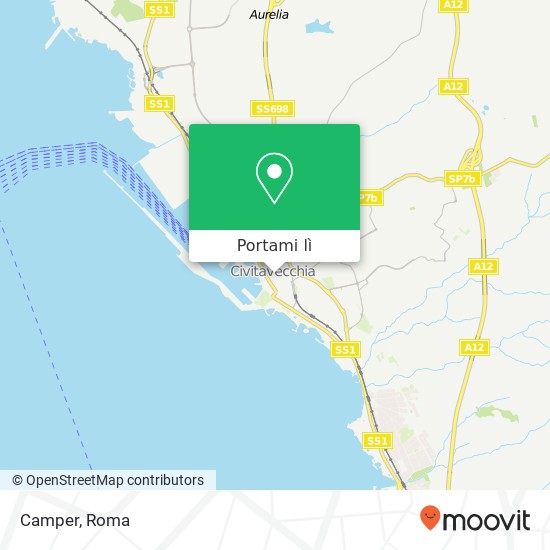 Mappa Camper, Via Giosuè Carducci, 31 00053 Civitavecchia