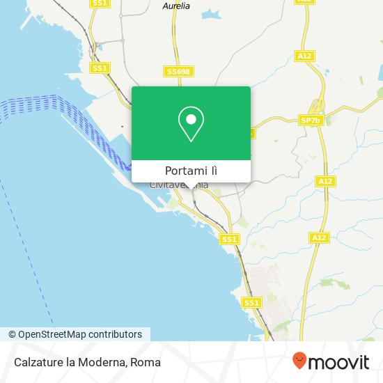 Mappa Calzature la Moderna, Corso Centocelle, 33 00053 Civitavecchia