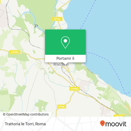 Mappa Trattoria le Torri, Via Claudia, 49 00062 Bracciano