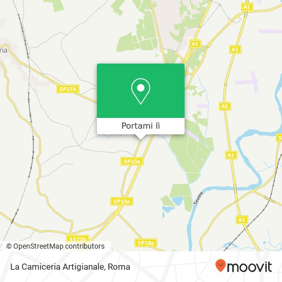 Mappa La Camiceria Artigianale, Via Tiberina, 73 00060 Capena