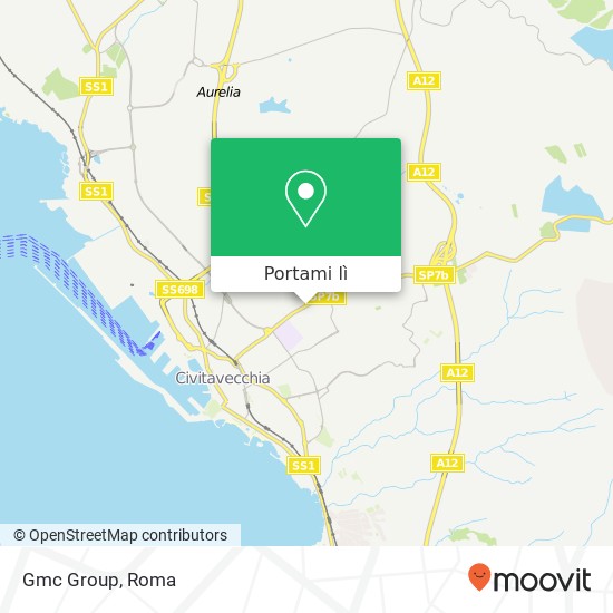 Mappa Gmc Group, Via Terme di Traiano, 77 00053 Civitavecchia