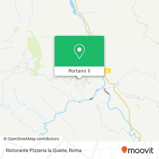 Mappa Ristorante Pizzeria la Quiete, SP36 02030 Pozzaglia Sabina