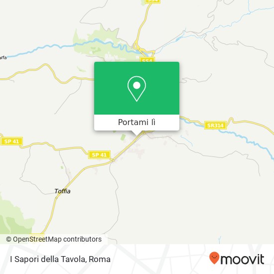 Mappa I Sapori della Tavola, 02037 Poggio Moiano