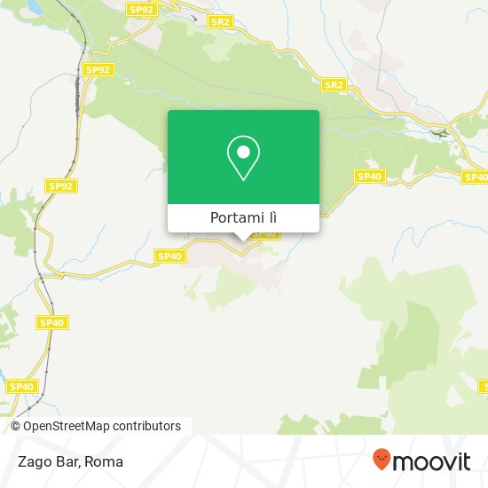 Mappa Zago Bar, Strada Vicinale del Campo Sportivo 01030 Bassano Romano