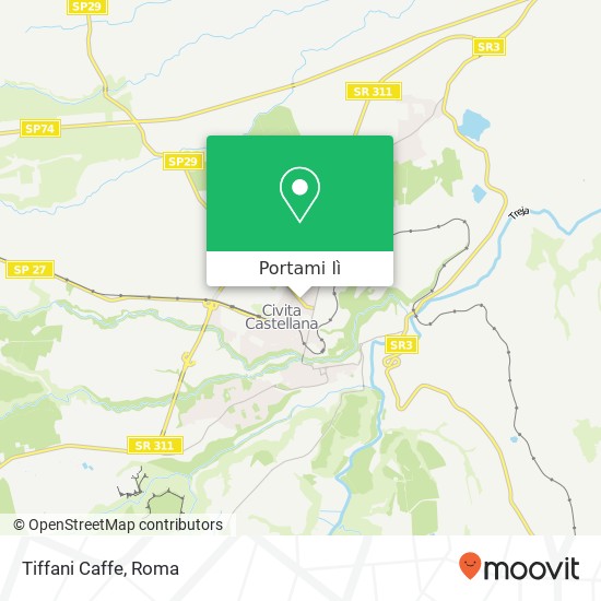 Mappa Tiffani Caffe, 01033 Civita Castellana
