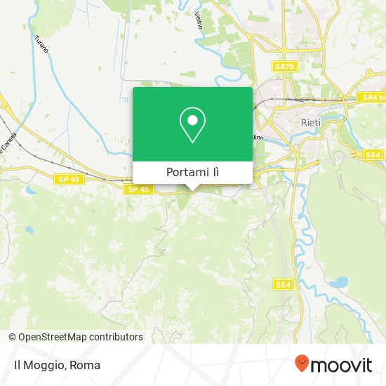 Mappa Il Moggio, Via Tancia 02100 Rieti