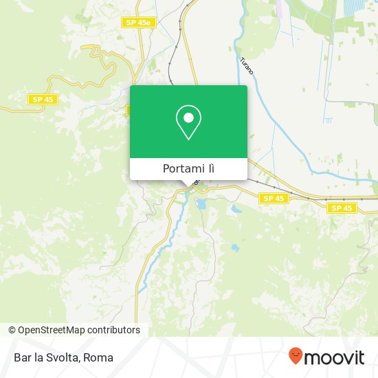 Mappa Bar la Svolta, Via Tancia 02043 Contigliano