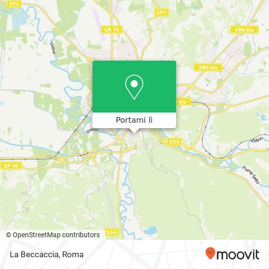 Mappa La Beccaccia, Via Borgo Sant'Antonio, 47 02100 Rieti
