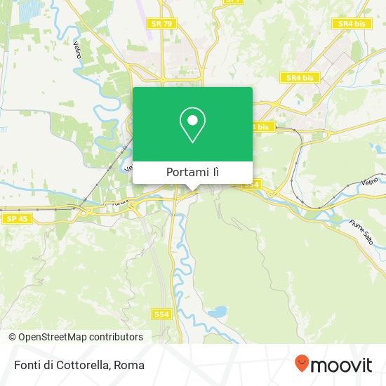 Mappa Fonti di Cottorella, Variante Salaria 02100 Rieti