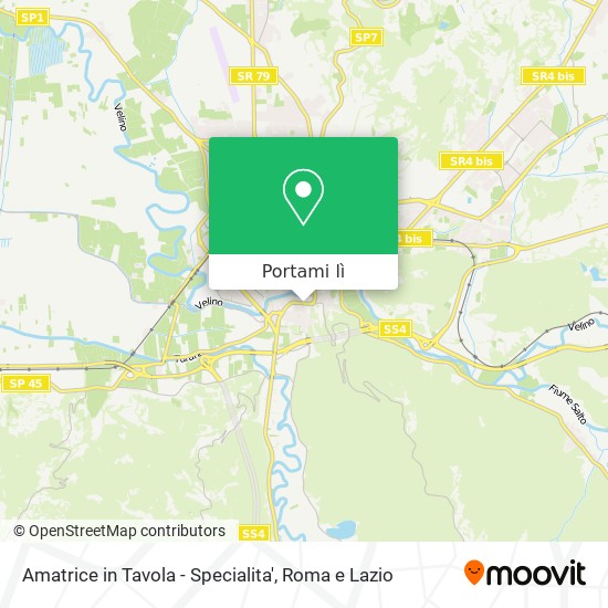 Mappa Amatrice in Tavola - Specialita'