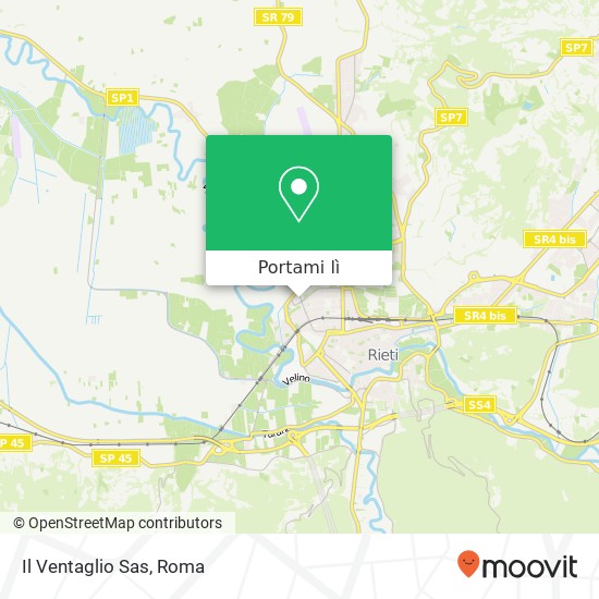 Mappa Il Ventaglio Sas, Via Molino della Salce, 44 02100 Rieti