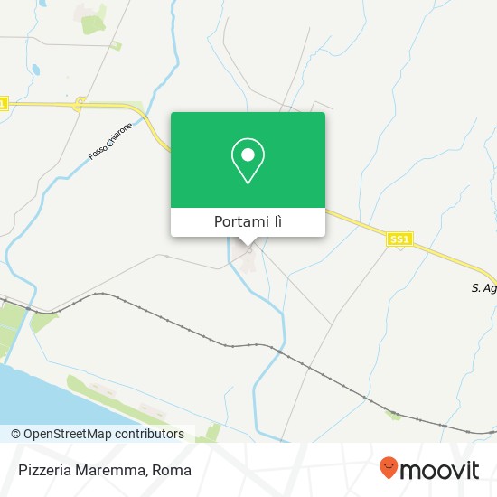 Mappa Pizzeria Maremma, 01014 Montalto di Castro