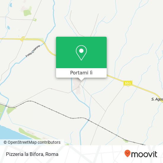 Mappa Pizzeria la Bifora, Strada Provinciale Pescia Romana 01014 Montalto di Castro