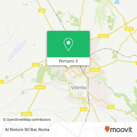 Mappa Al Ristoro Srl Bar, Tangenziale Ovest 01100 Viterbo