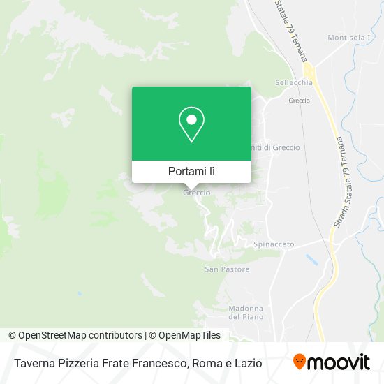 Mappa Taverna Pizzeria Frate Francesco