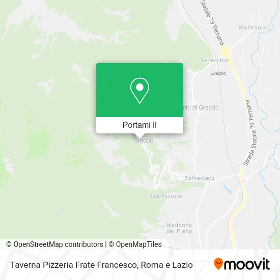 Mappa Taverna Pizzeria Frate Francesco