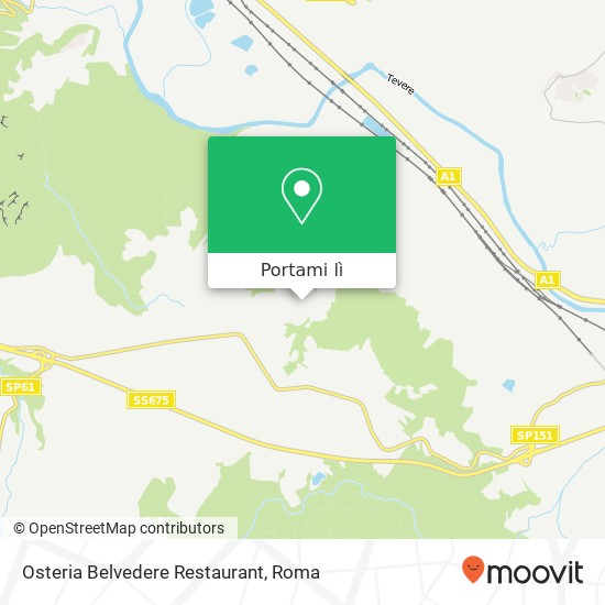 Mappa Osteria Belvedere Restaurant, Via Belvedere, 3 01030 Bassano in Teverina