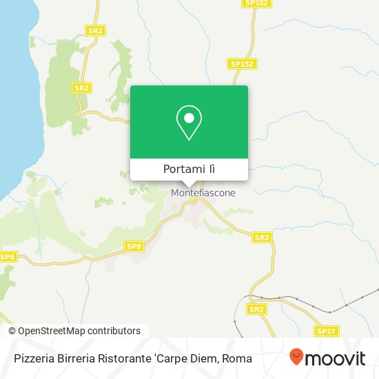 Mappa Pizzeria Birreria Ristorante 'Carpe Diem, Via della Croce, 19 01027 Montefiascone