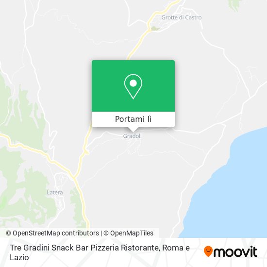 Mappa Tre Gradini Snack Bar Pizzeria Ristorante