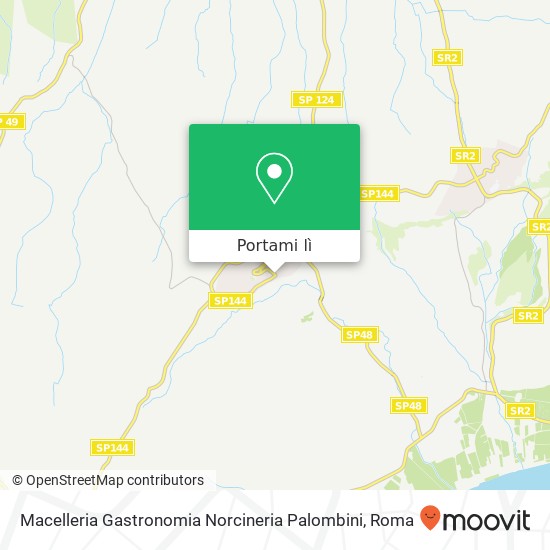 Mappa Macelleria Gastronomia Norcineria Palombini, Via della Fratta 01025 Grotte di Castro