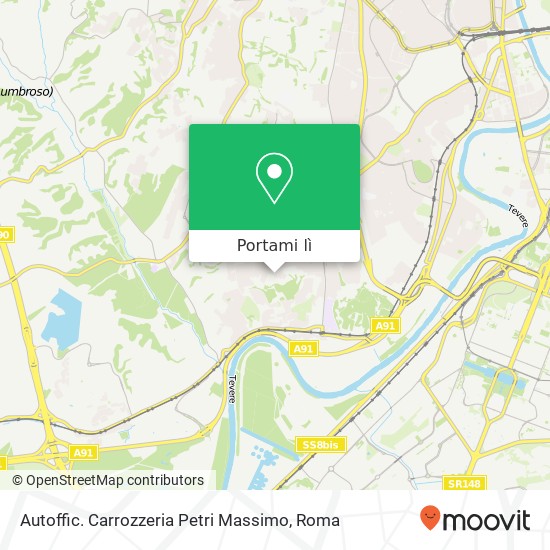 Mappa Autoffic. Carrozzeria Petri Massimo