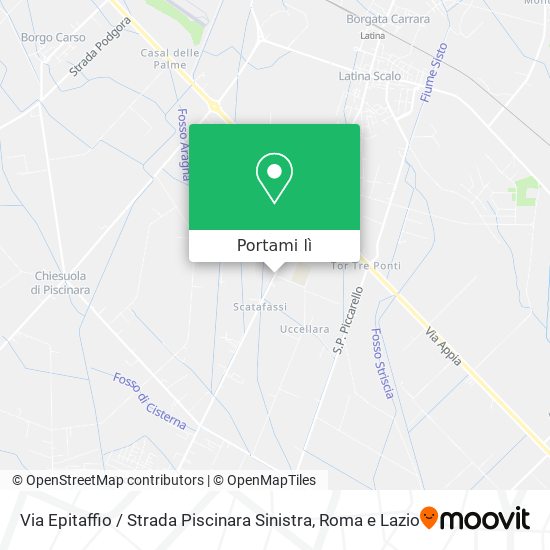 Mappa Via Epitaffio / Strada Piscinara Sinistra