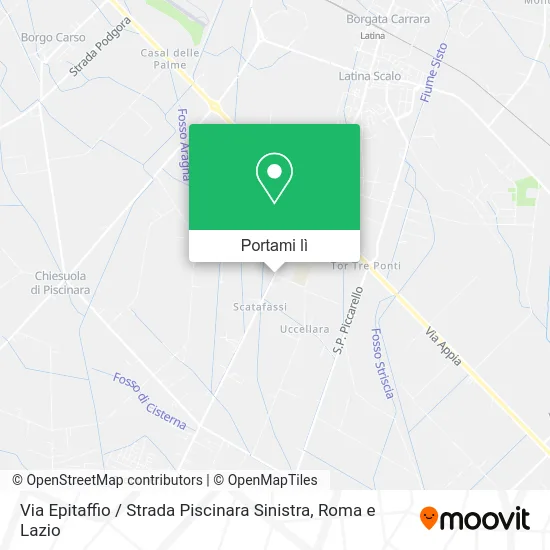 Mappa Via Epitaffio / Strada Piscinara Sinistra