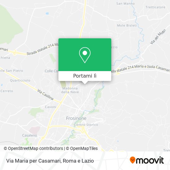 Mappa Via Maria per Casamari