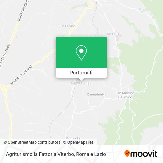 Mappa Agriturismo la Fattoria Viterbo