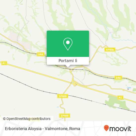 Mappa Erboristeria Aloysia - Valmontone