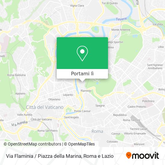 Mappa Via Flaminia / Piazza della Marina
