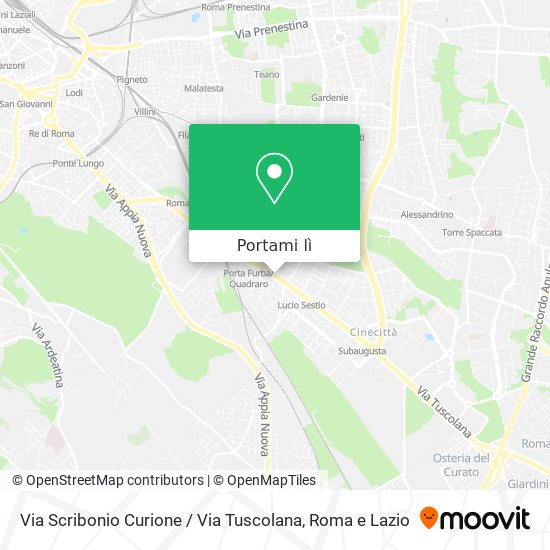 Mappa Via Scribonio Curione / Via Tuscolana