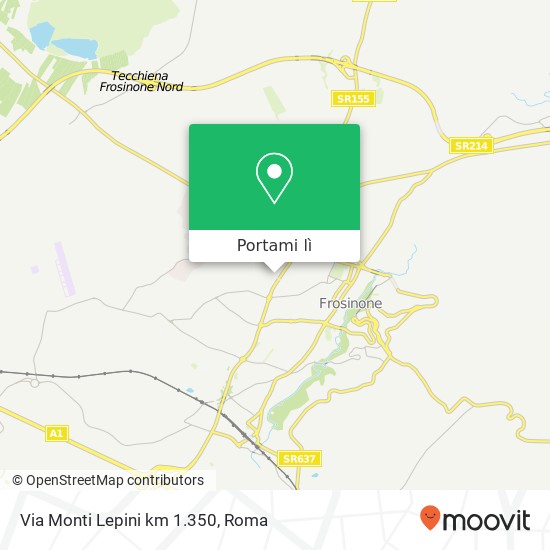 Mappa Via Monti Lepini km 1.350