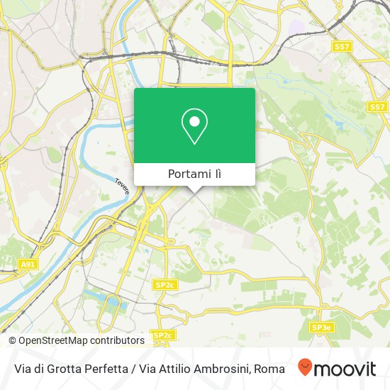 Mappa Via di Grotta Perfetta / Via Attilio Ambrosini