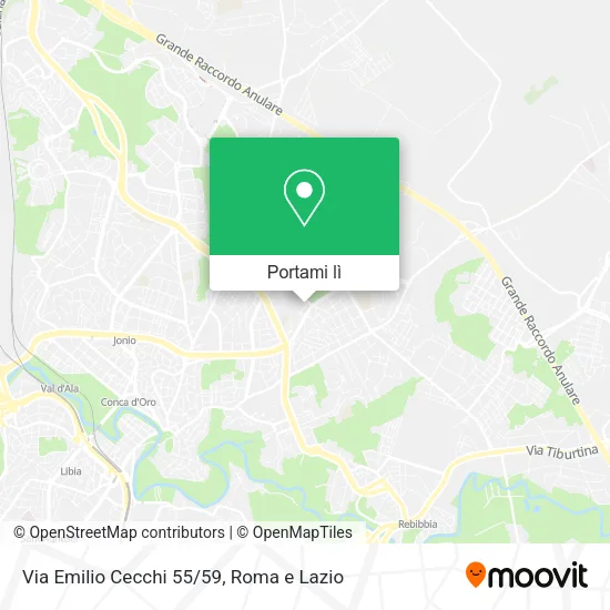 Mappa Via Emilio Cecchi 55/59