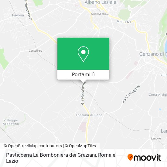 Mappa Pasticceria La Bomboniera dei Graziani