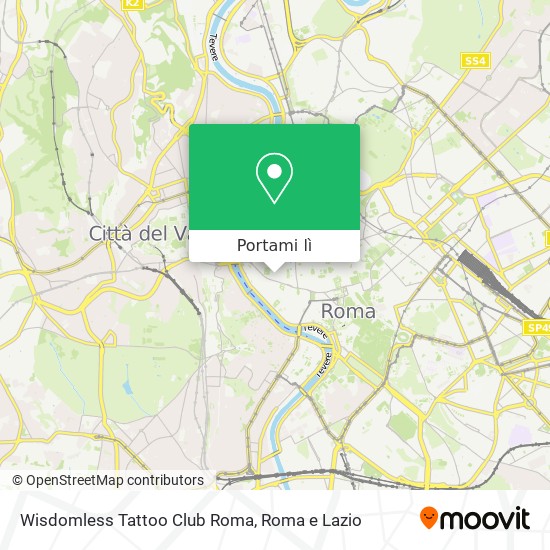 Mappa Wisdomless Tattoo Club Roma