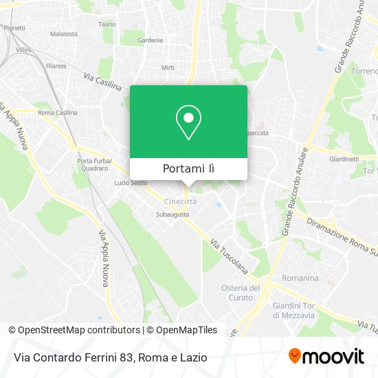 Mappa Via Contardo Ferrini  83