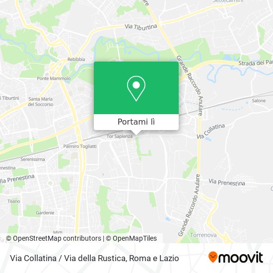 Mappa Via Collatina / Via della Rustica