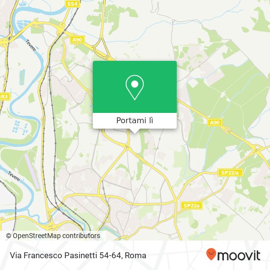 Mappa Via Francesco Pasinetti 54-64