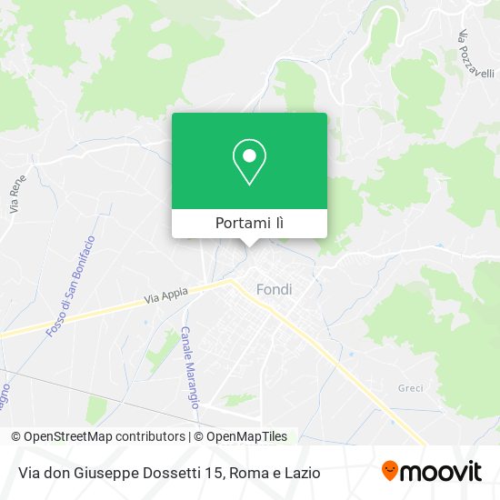 Mappa Via don Giuseppe Dossetti 15