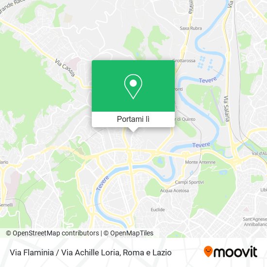 Mappa Via Flaminia / Via Achille Loria