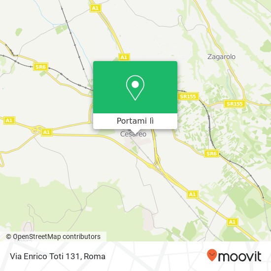 Mappa Via Enrico Toti 131