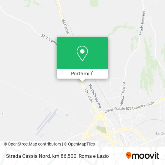 Mappa Strada Cassia Nord, km 86,500