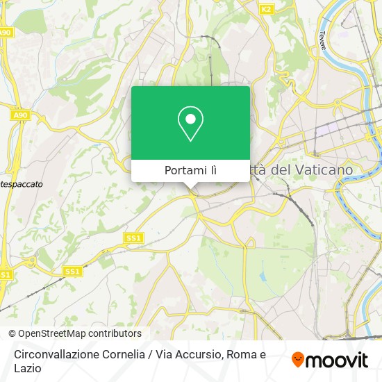 Mappa Circonvallazione Cornelia / Via Accursio